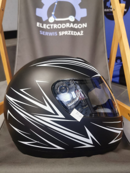 KASK MOTOCYKLOWY Z SZYBĄ INTEGRALNY NA MOTOR SKUTER L