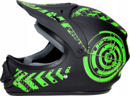Kask na hulajnogę JST Cross Enduro czarno-zielony