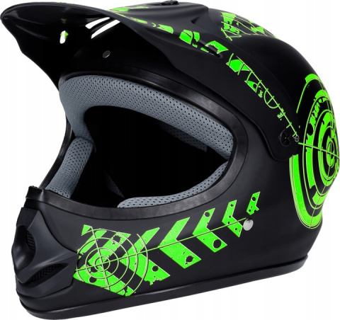 Kask na hulajnogę JST Cross Enduro czarno-zielony