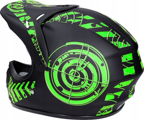 Kask na hulajnogę JST Cross Enduro czarno-zielony