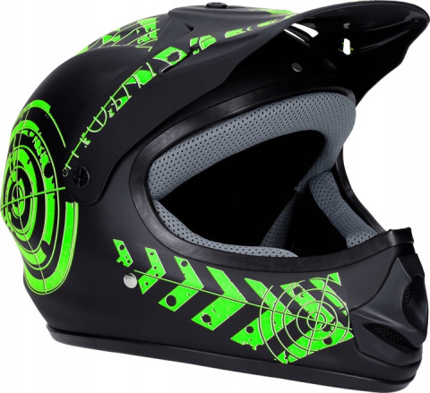 Kask na hulajnogę JST Cross Enduro czarno-zielony