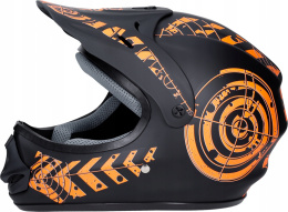 Kask na hulajnogę JST Cross Enduro czarno-pomarańczowy
