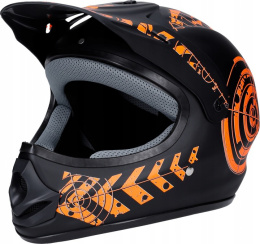Kask na hulajnogę JST Cross Enduro czarno-pomarańczowy